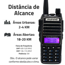 8 Rádio Comunicador Baofeng UV-82