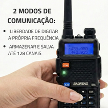 8 Rádio Comunicador Baofeng UV-5R