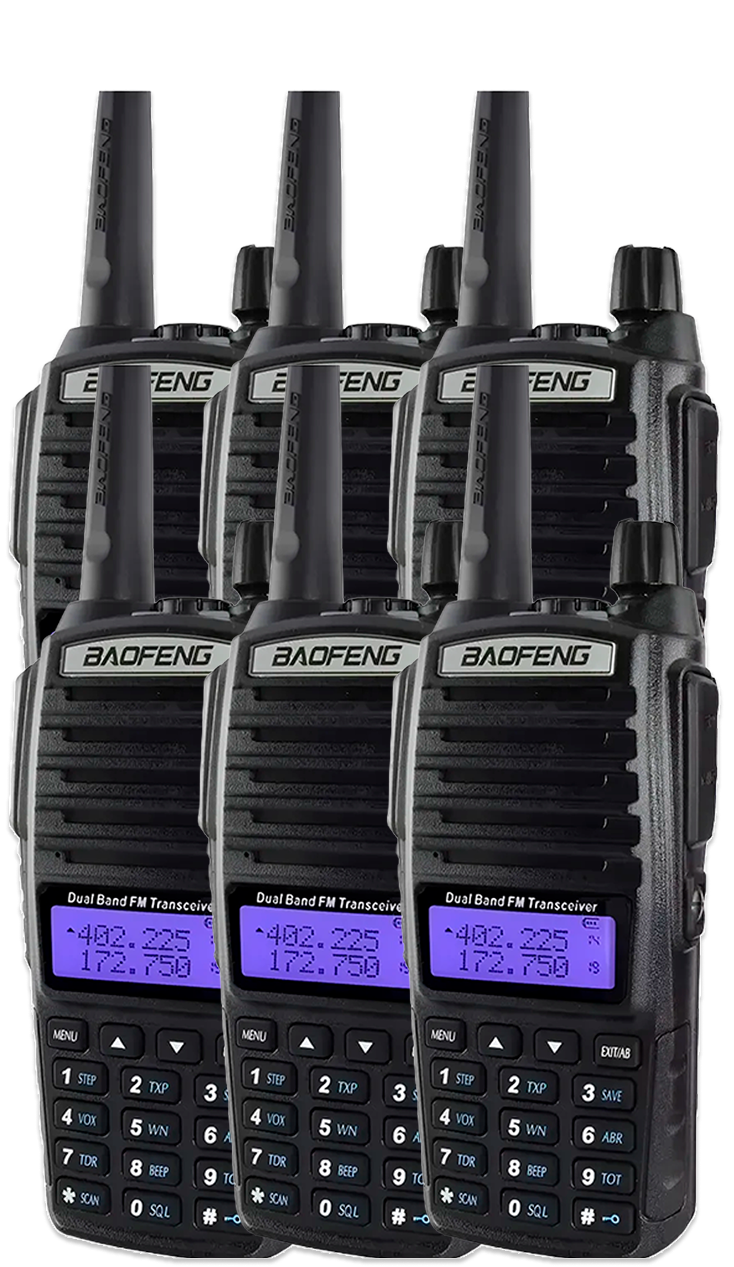Kit 6 Rádios UV-82