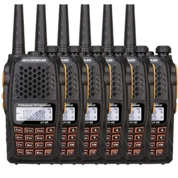 kit 6 rádios baofeng uv-6r