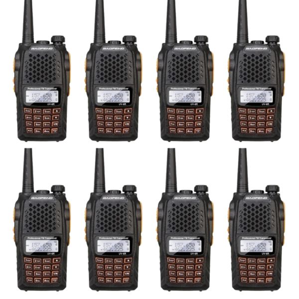 kit 8 rádios baofeng uv-6r